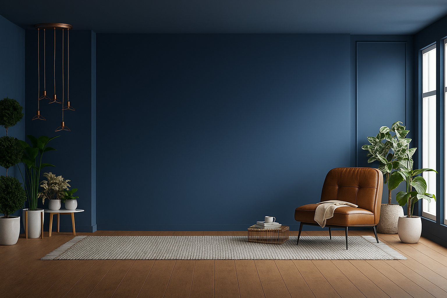 Freshly painted living room