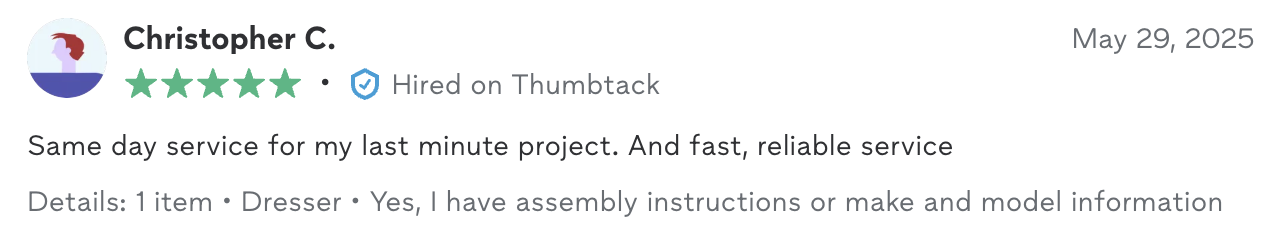 Yelp review highlighting communication